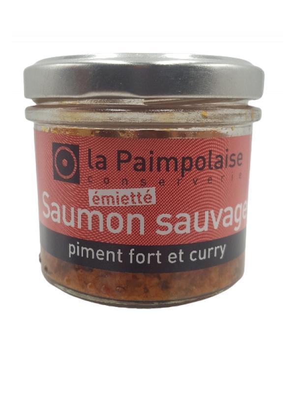 Emietté SAUMON Sauvage Piment Fort et Curry -  La Paimpolaise - 90 gr