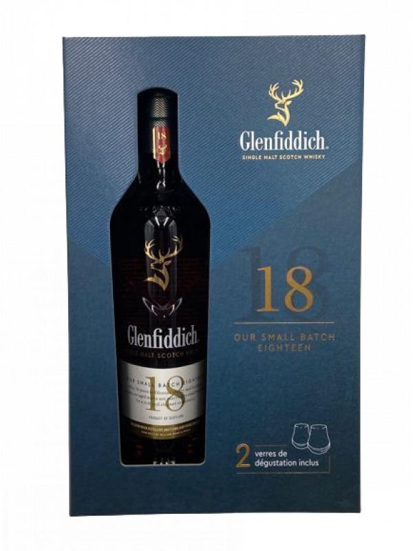 Achteter Ici Glenfiddich 12 Year 70cl 40% + 2 Verres + Emballage Cadeau -  Nevejan