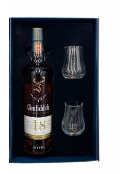 GLENFIDDICH 18 ans - Coffret 2 verres - 40°vol - 70cl