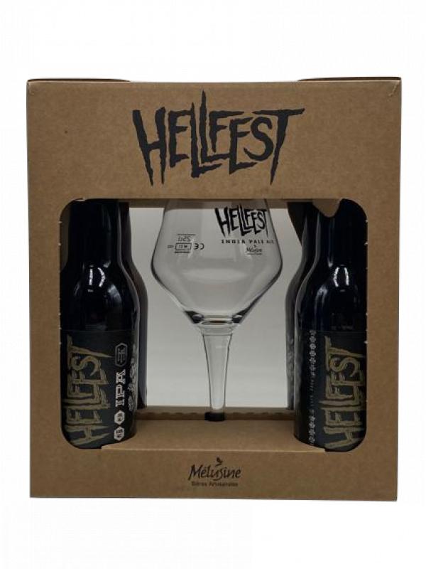 Coffrets Hellfest : 4 bouteilles 33cl + 1 verre Hellfest