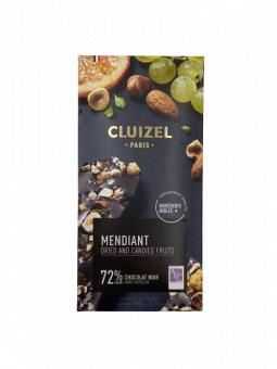 TABLETTE CHOCOLAT NOIR 72% MENDIANT - Michel CLUIZEL - 100gr