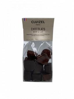 Sachet CHOCOLATS NOIR et LAIT 130gr - CLUIZEL