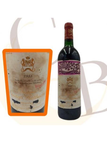 PAUILLAC "Ch. MOUTON ROTHSCHILD" 1988 1er GCC - 12.5°vol - 75CL