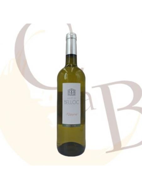 IGP Oc Blanc"LES HAUTS DE BELLOC" Cuvée RESERVE 2023 - 12.5°vol - 75cl