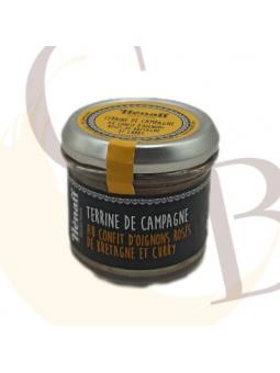 HENAFF - TERRINE DE CAMPAGNE AU CONFIT D'OIGNONS ET CURRY 90gr 